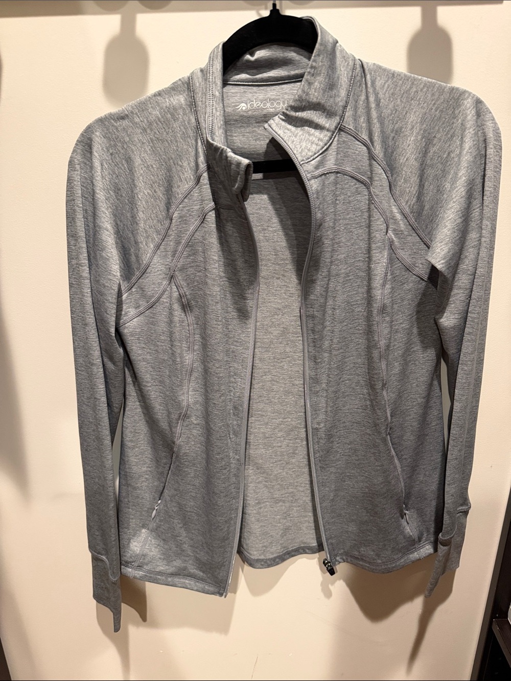 Ideology Women's Light Gray Full-Zip Utility Jacket